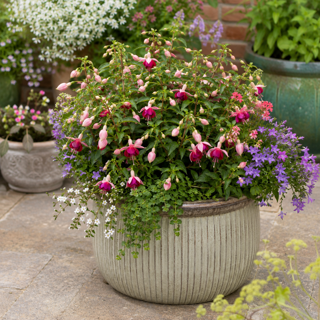1 Large Plant - Fuchsia Bush Paula Jane, Outdoor Garden Ready, 5L Pot - Frankton's