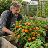 1 Large Plant - Grow Your Own Sweet Pepper Snack Orange, Outdoor Garden Ready - Frankton's