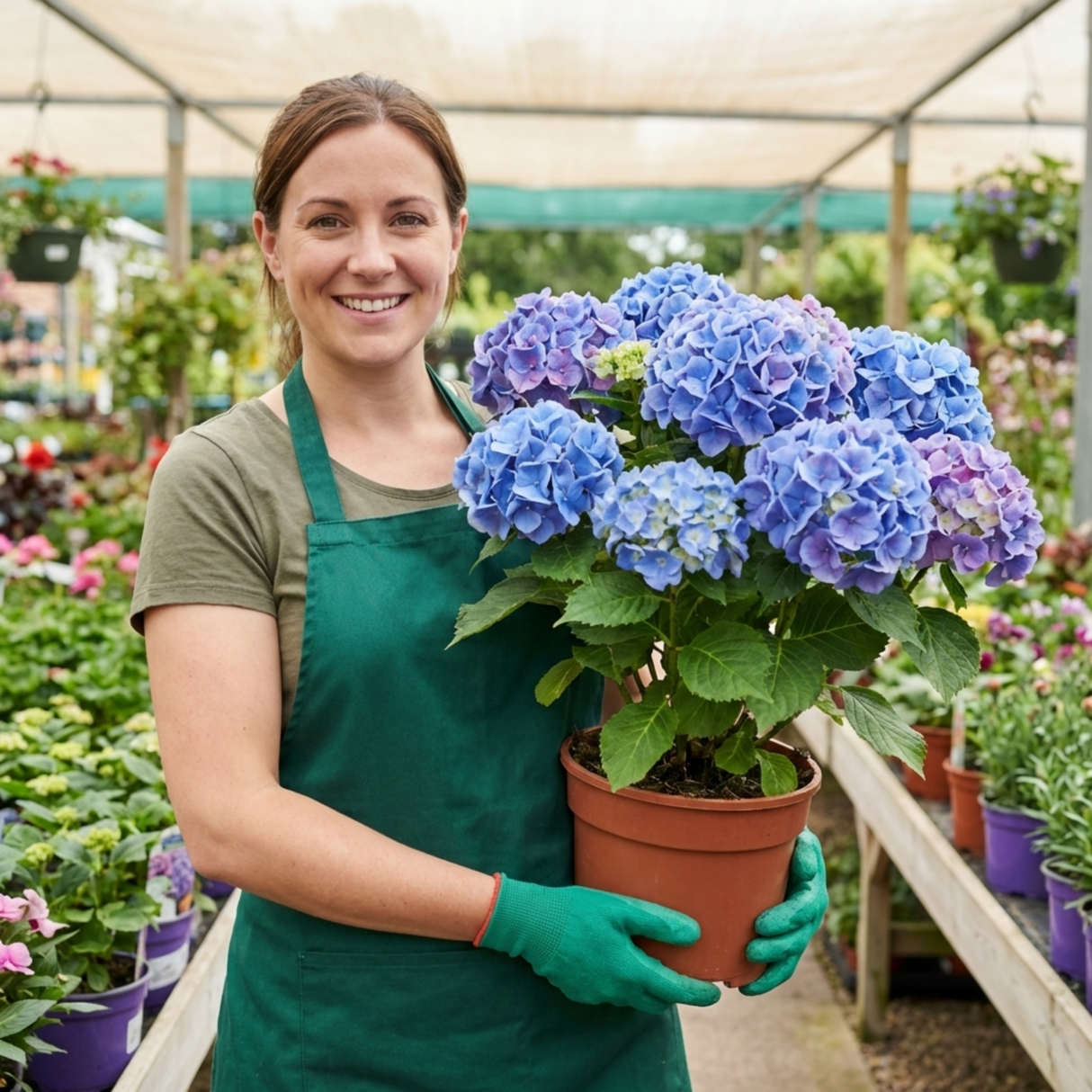 1 Large Plant - Hydrangea Blue, Ready to Plant in Your Garden, 2L Pot - Frankton's