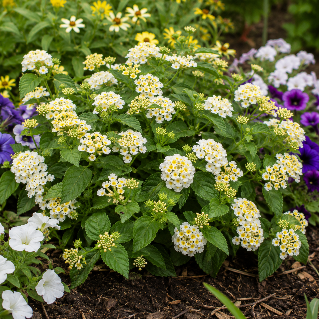 1 Large Plant - Lantana Bandolista Coconut, Ready to Plant in Your Garden, 2L - Frankton's
