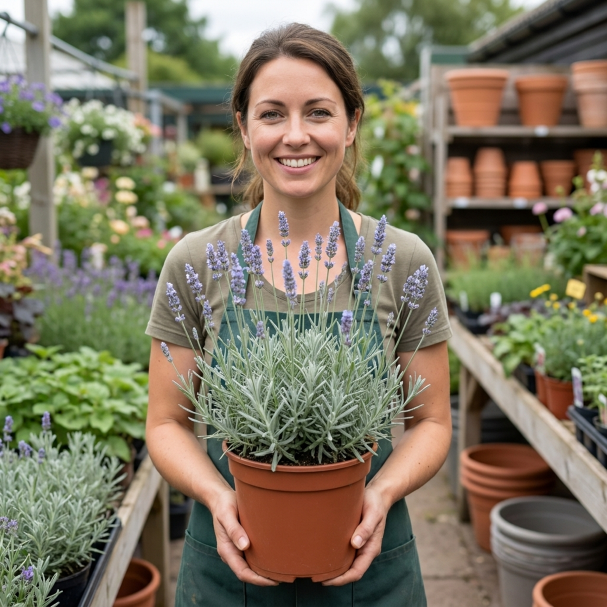 1 Large Plant - Lavender Hidcote Light Blue, Outdoor Garden Ready, 2L Pot - Frankton's