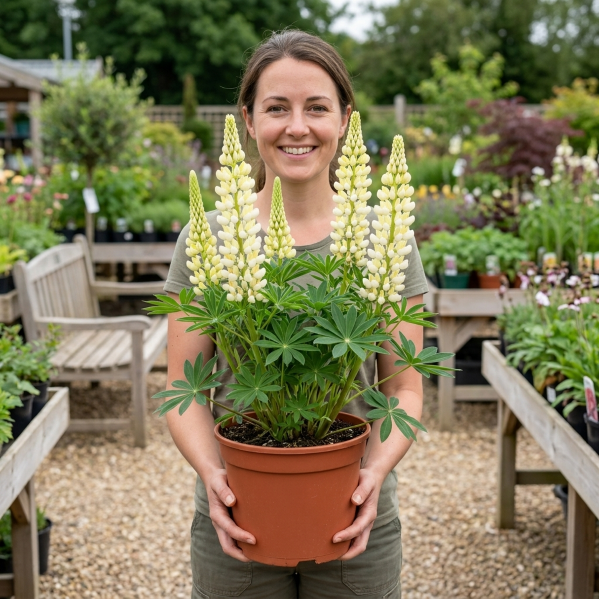 1 Large Plant - Lupin West Country Polar Princess, Outdoor Garden Ready, 3L Pot - Frankton's