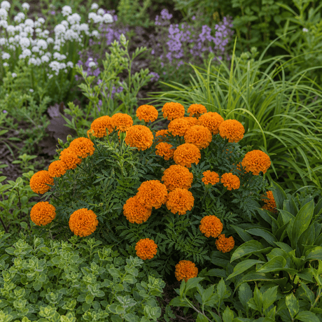 1 Large Plant - Marigold Durango Tangerine, Outdoor Garden Ready, 2L Pot - Frankton's