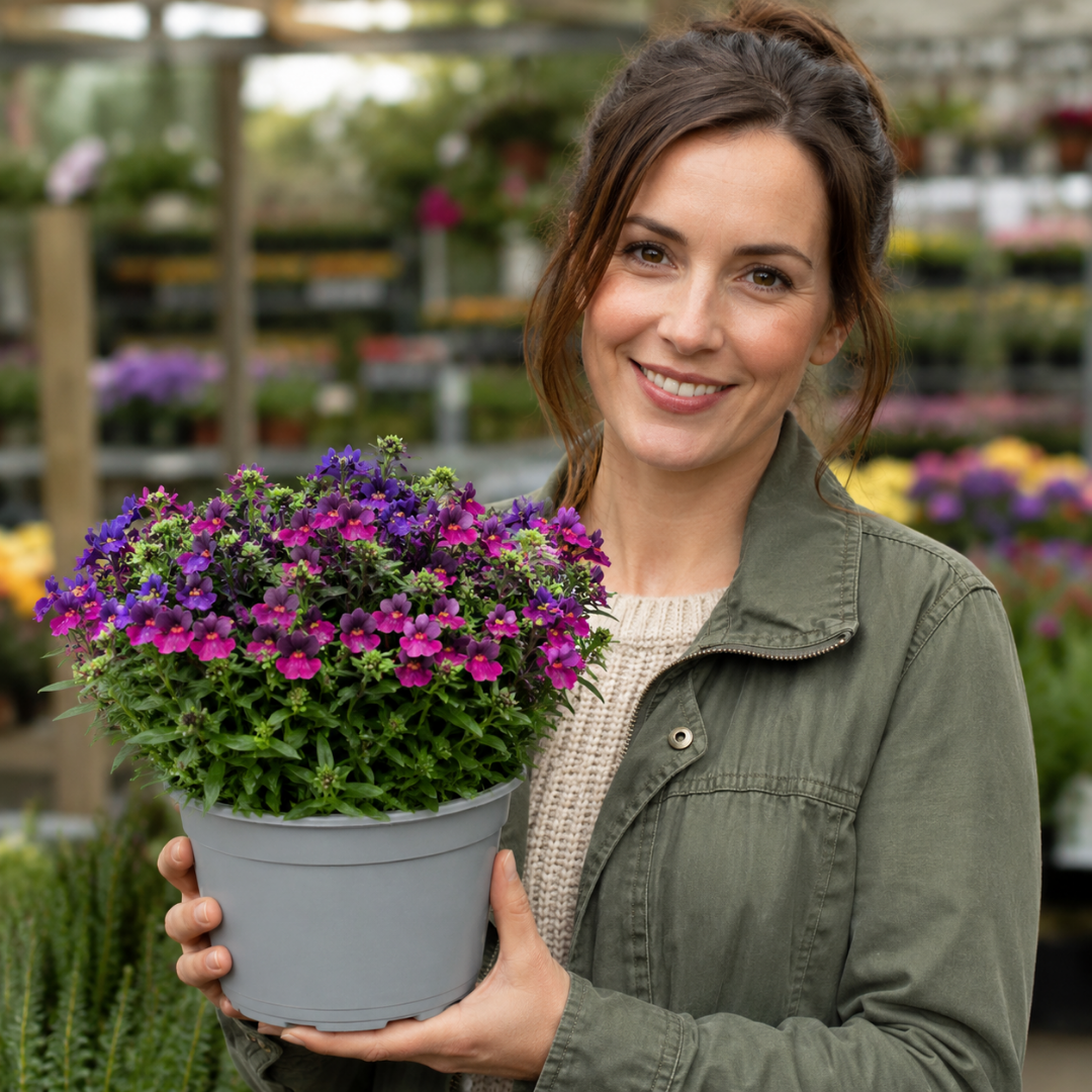 1 Large Plant - Nemesia Lady Lisa, Ready to Plant in Your Garden, 5L Pot - Frankton's
