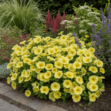 1 Large Plant - Petunia Rimarkable Hello Yellow, Outdoor Garden Ready, 2L Pot - Frankton's