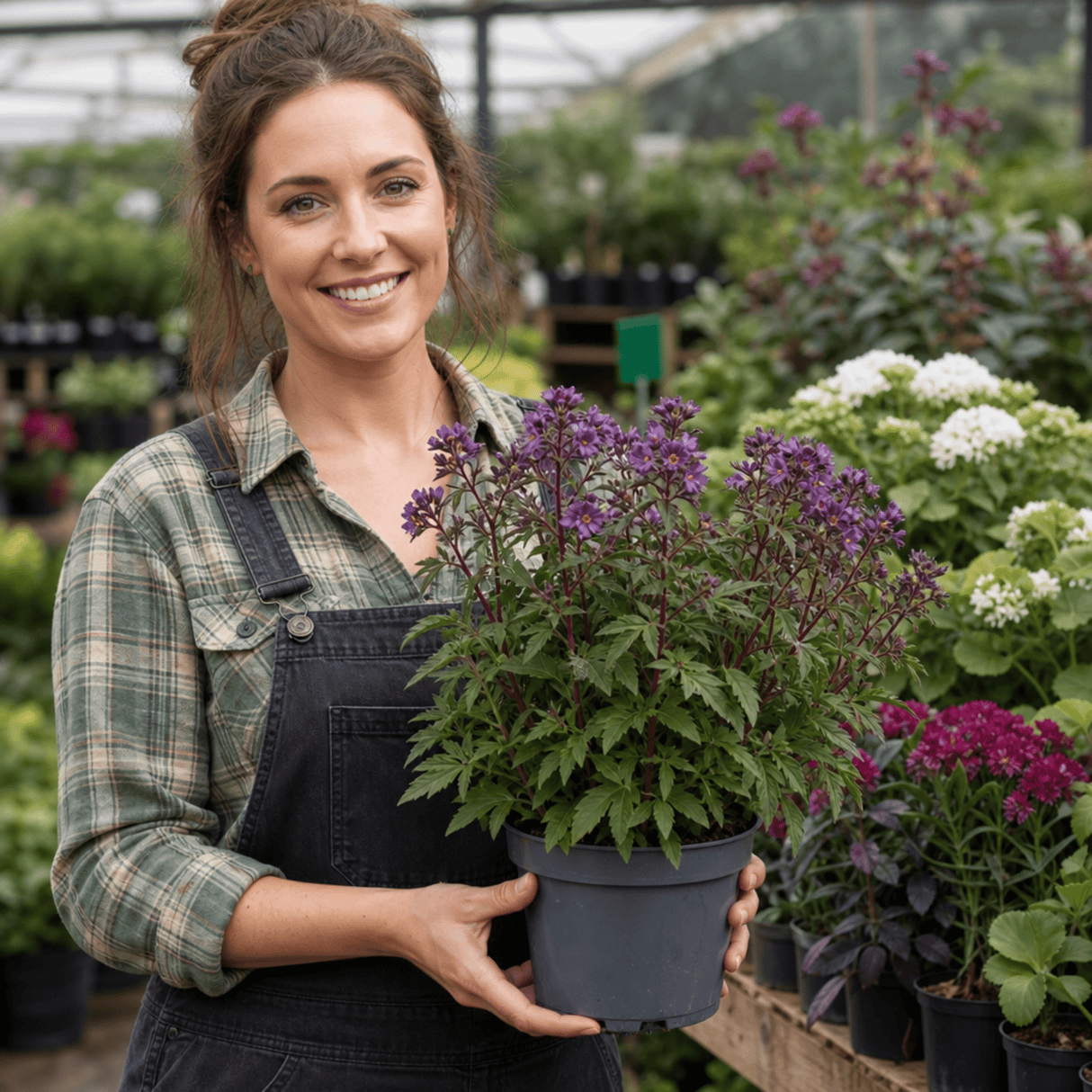 1 Large Plant - Polemonium Bressingham Purple, Ready to Plant in Your Garden, 3L - Frankton's