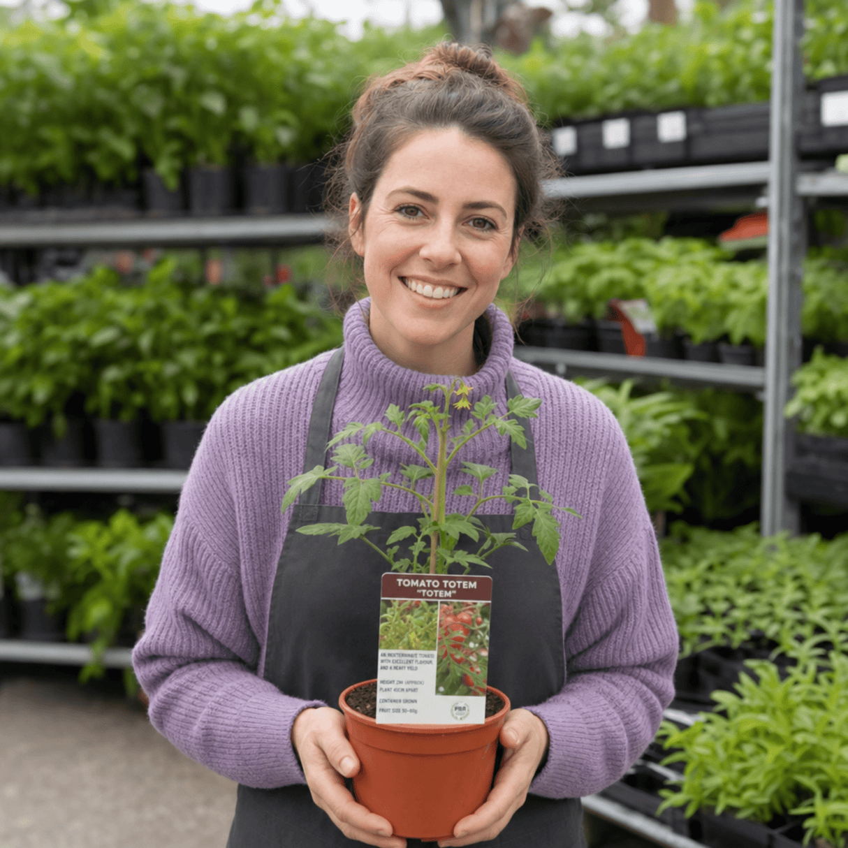 1 Live Tomato Totem Plant, Hardy Dwarf Bush Variety, Patio & Container Garden Ready, 2Ltr Root-Ball - Frankton's