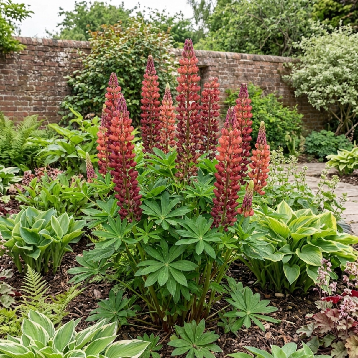 1 Lupin Legendary Red Shades Plant, Hardy Perennial, Garden Ready, 3 Litre Root-Ball - Frankton's