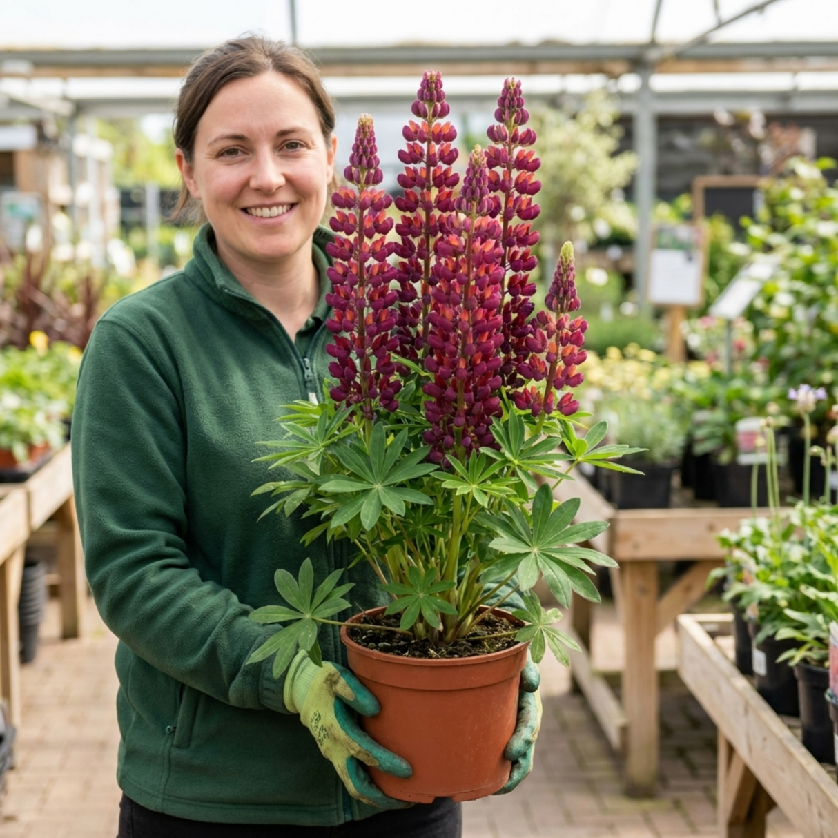 1 Lupin Masterpiece Plant, Hardy Perennial Summer Flowering Lupins for Borders, 3 Litre Root Ball - Frankton's