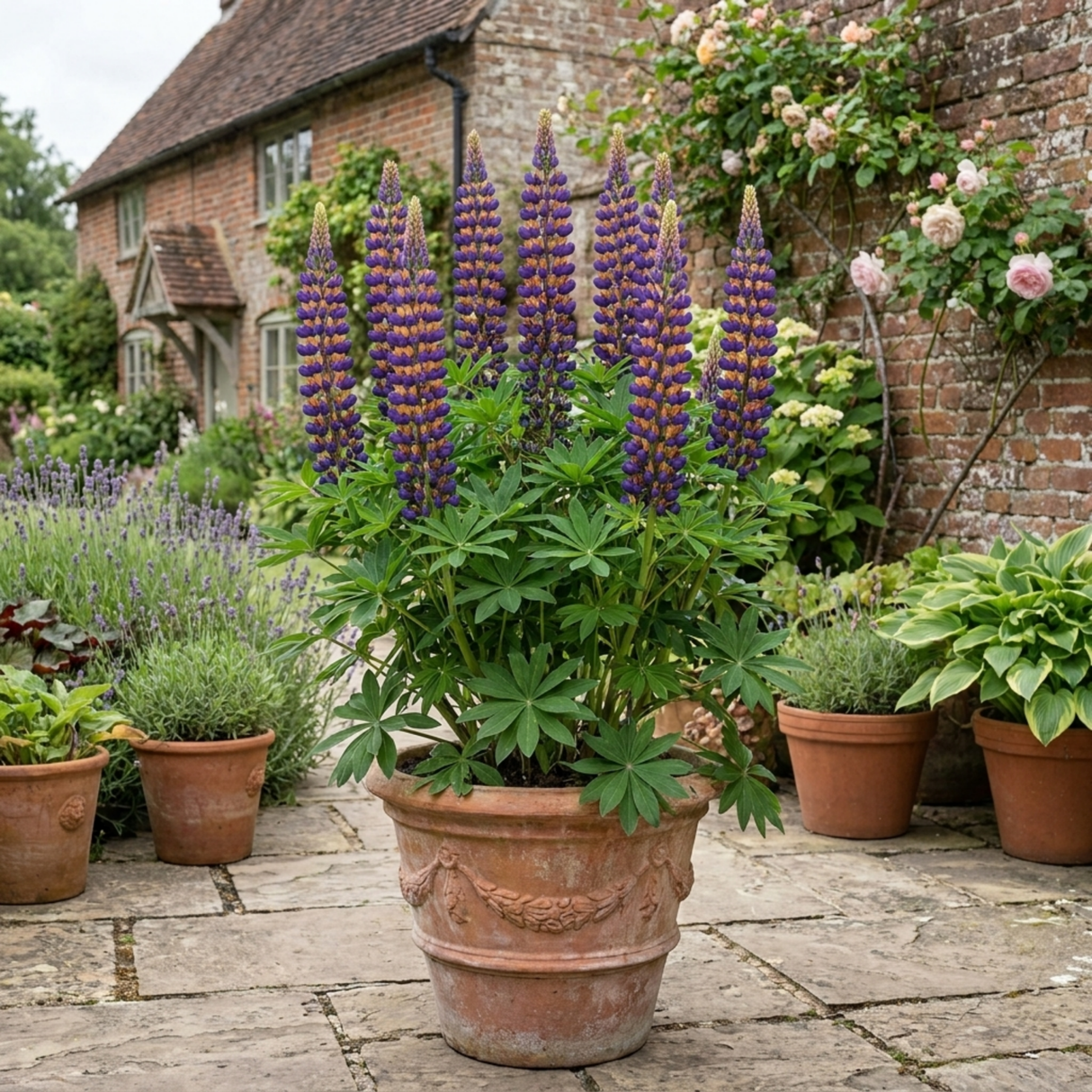1 Lupin Persian Slipper Hardy Perennial Flower Plant, Bee Friendly Cottage Garden Ready, 3L Root Ball - Frankton's