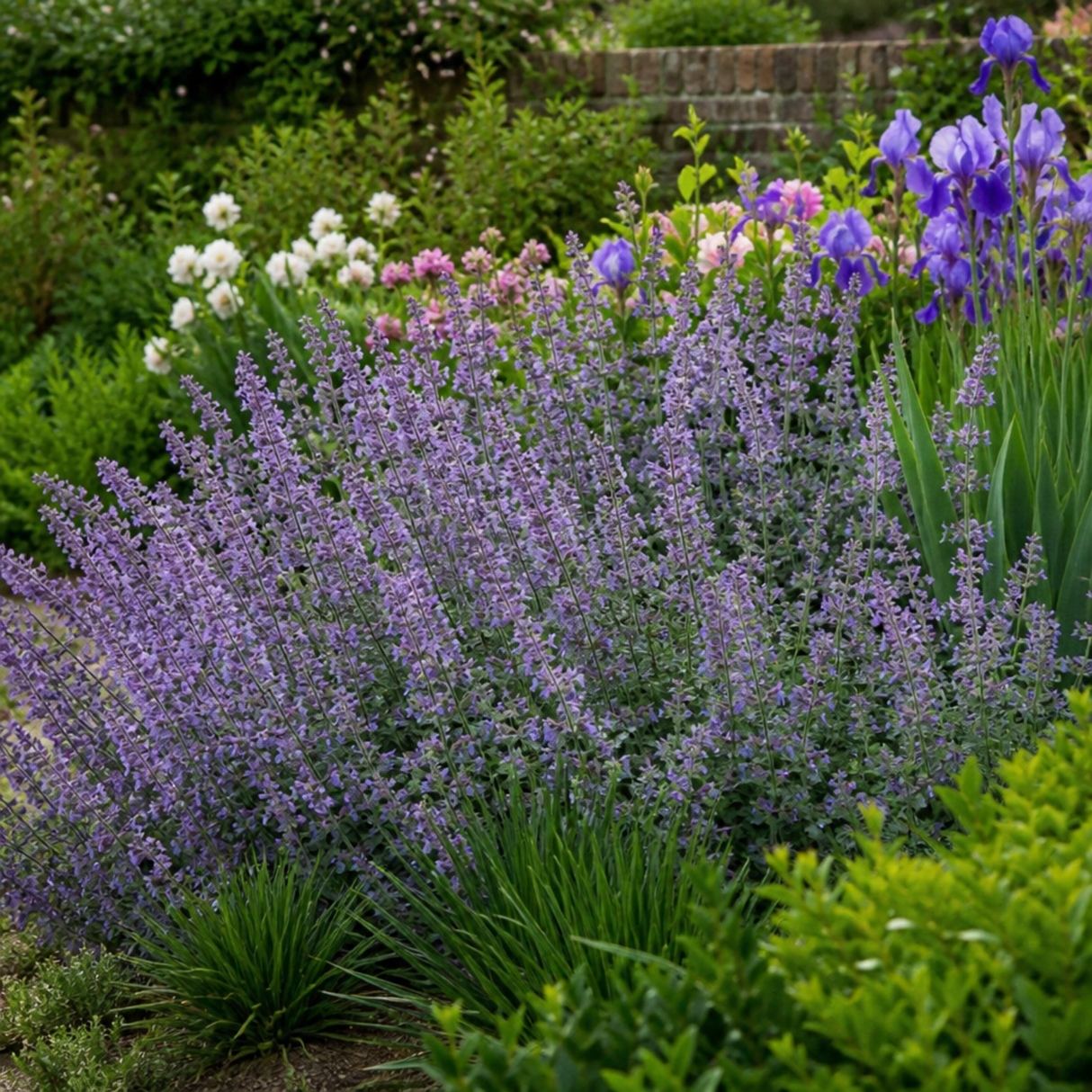 1 Nepeta Faassenii Walkers Low Catmint Plant, Bee Friendly Hardy Perennial, 3 Litre Root Ball - Frankton's