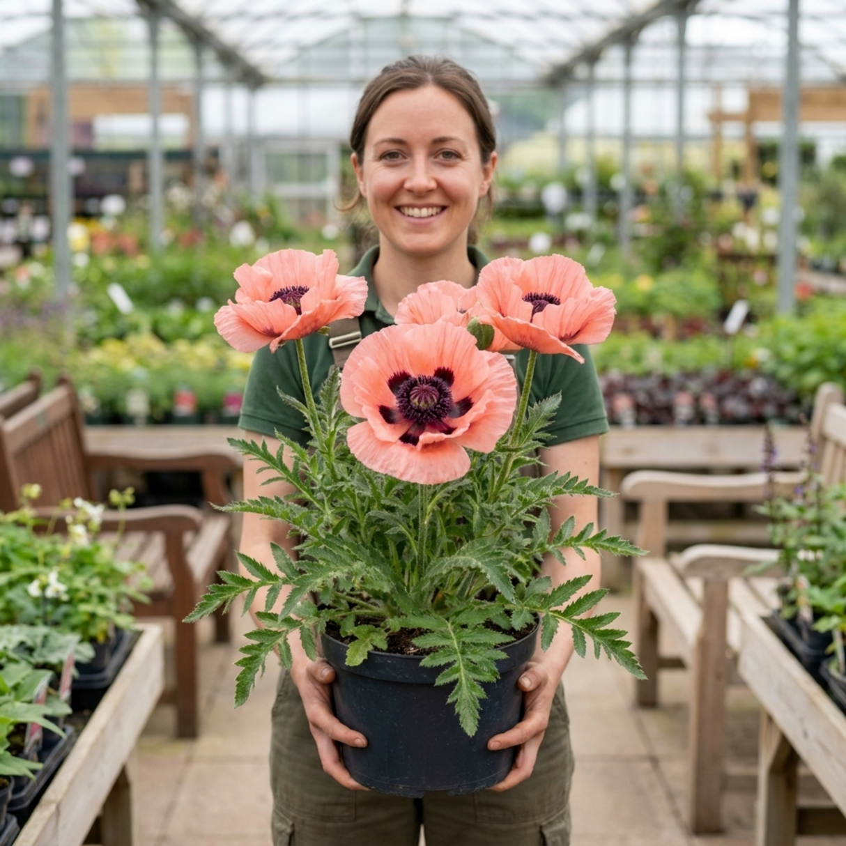 1 Oriental Papaver Paradiso Hardy Perennial Poppy Plant, Outdoor Garden Ready, 3 Litre Root-Ball - Frankton's