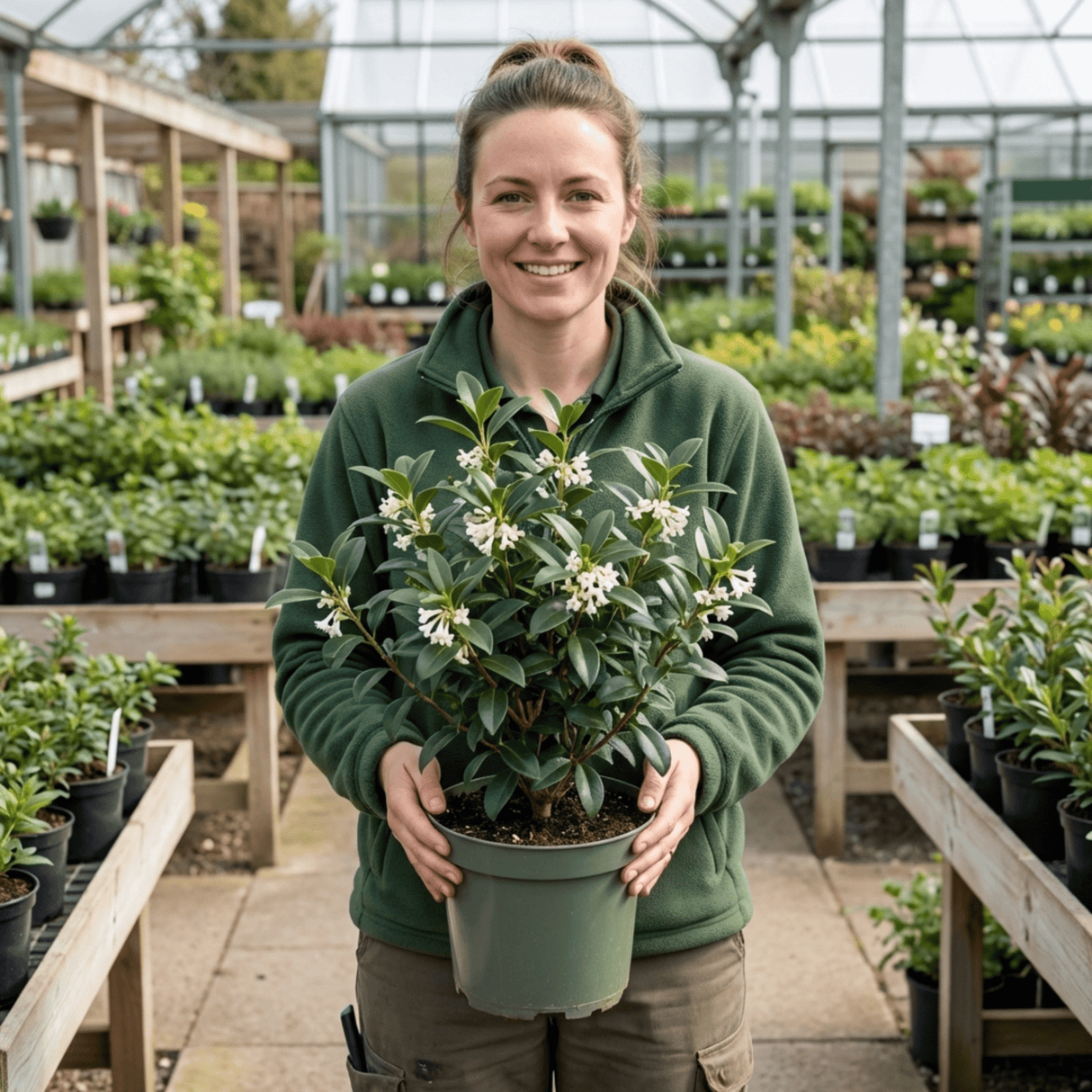 1 Osmanthus Burkwoodii Plant, Hardy Fragrant Evergreen Hedge Shrub, Garden Ready, 3 Litre Root Ball - Frankton's