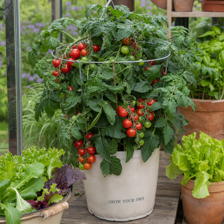 1 Patio Cherry Tomato Plant, Veranda Red, Live Outdoor Garden Ready, 2 Litre Root-Ball - Frankton's