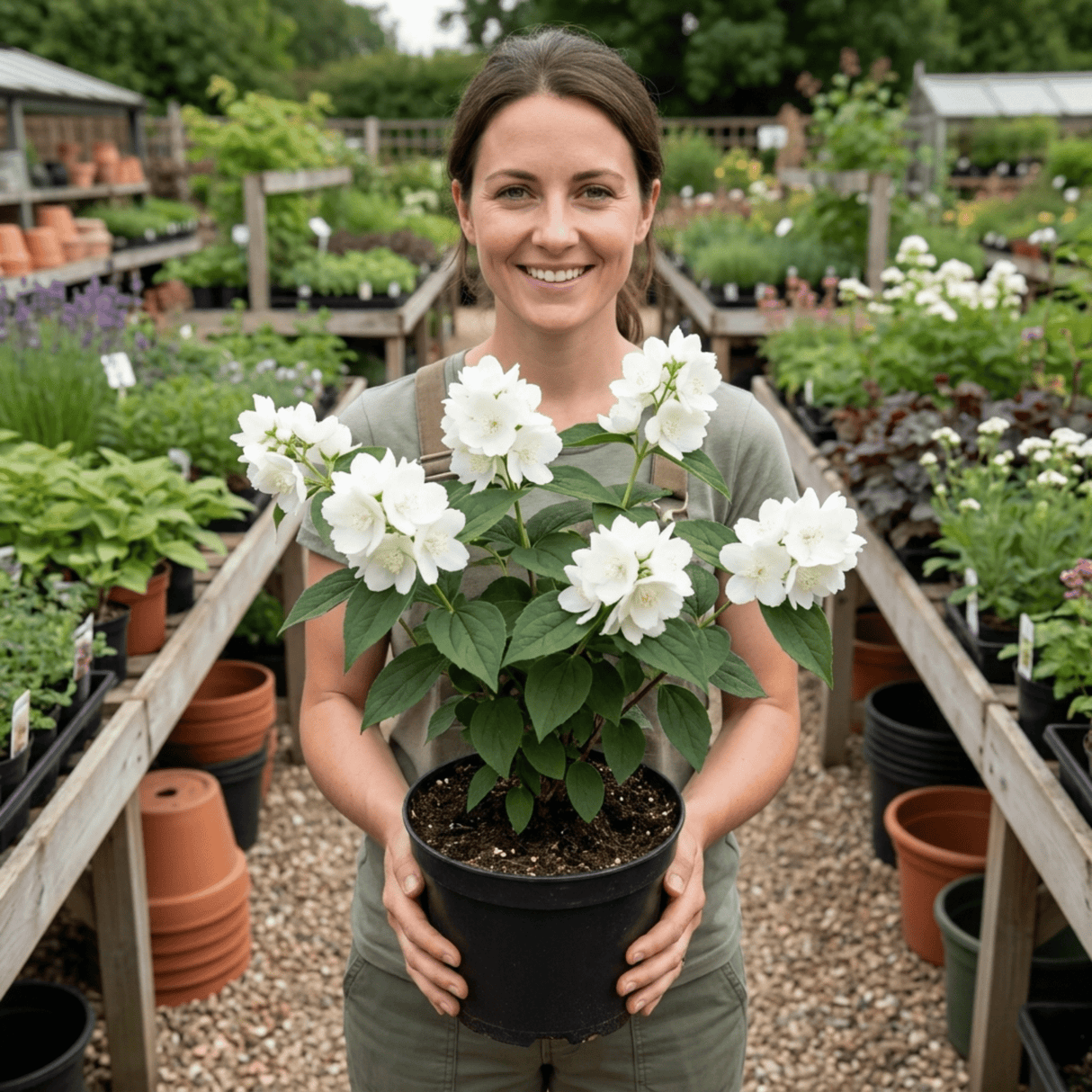 1 Philadelphus Virginal Mock Orange Plant, Fragrant White Flowering Shrub, 2L Root-Ball - Frankton's