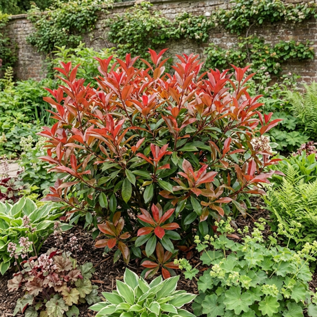 1 Photinia Magical Volcano Evergreen Shrub, Fast Growing Hedge Plant, 3 Litre Root-Ball - Frankton's