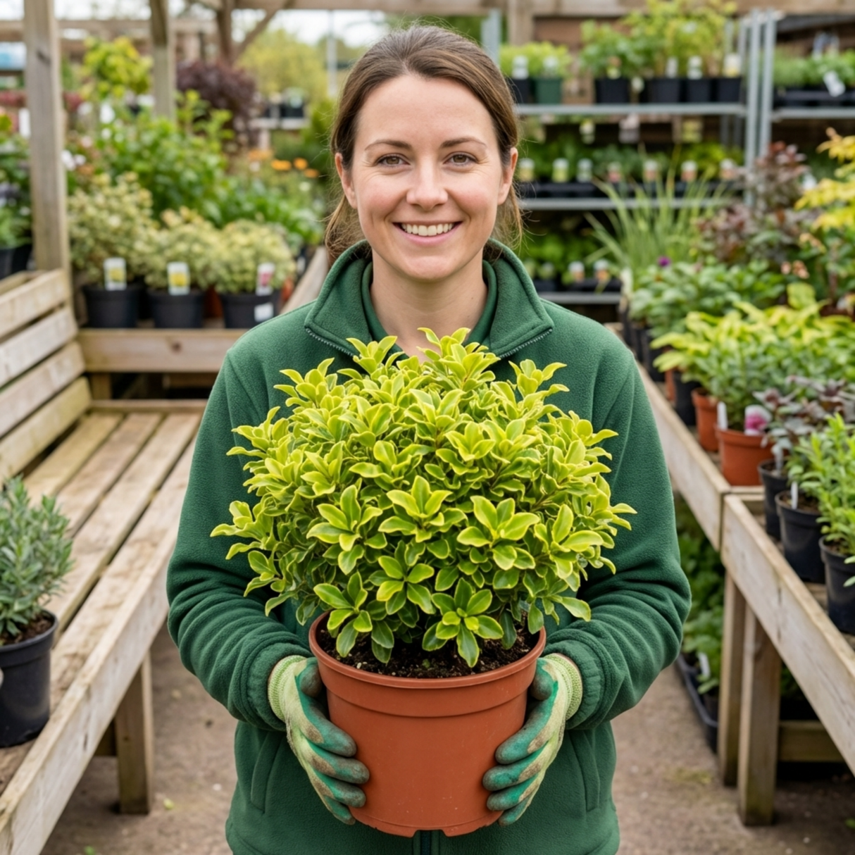 1 Pittosporum Tenuifolium Golden Ball, Hardy Evergreen Shrub for Garden, 3 Litre Root Ball - Frankton's