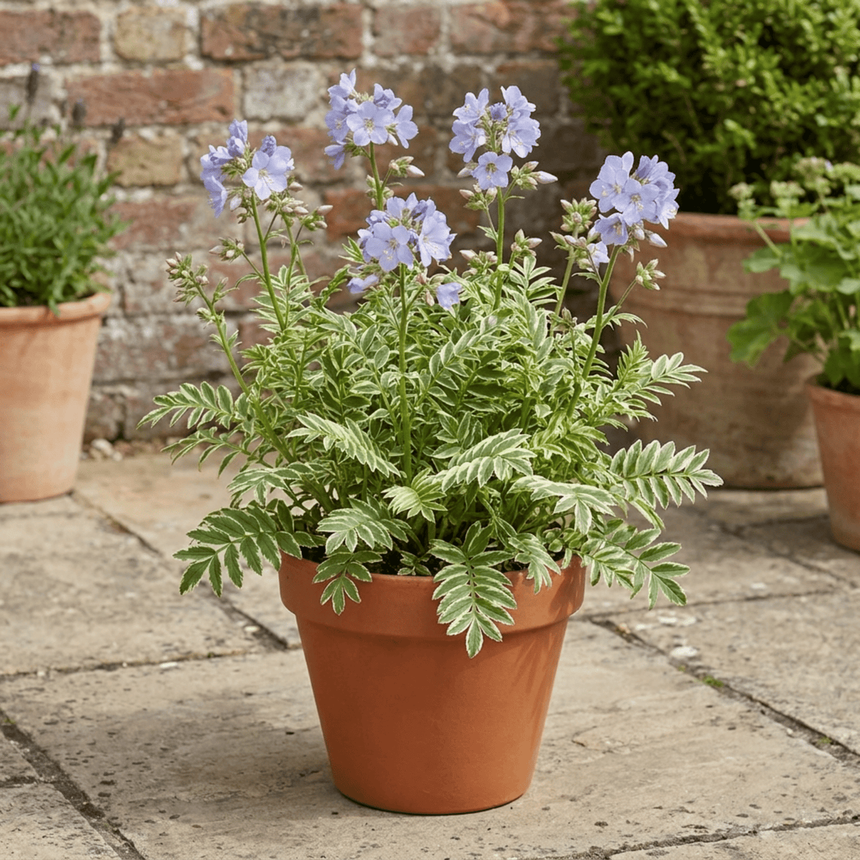 1 Polemonium Touch of Class Jacobs Ladder Plant, Hardy Variegated Cottage Garden Perennial, 3L Root Ball - Frankton's