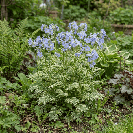 1 Polemonium Touch of Class Jacobs Ladder Plant, Hardy Variegated Cottage Garden Perennial, 3L Root Ball - Frankton's