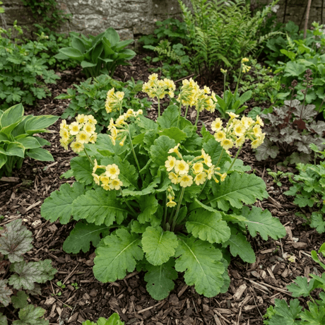 1 Primula Oakleaf Yellow Picotee Hardy Perennial Plant, Outdoor Garden Ready, 2 Litre Root Ball - Frankton's