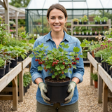 1 Red Gooseberry Fruit Bush Plant, Hardy Self Fertile, Outdoor Garden Ready, 5L Root Ball - Frankton's