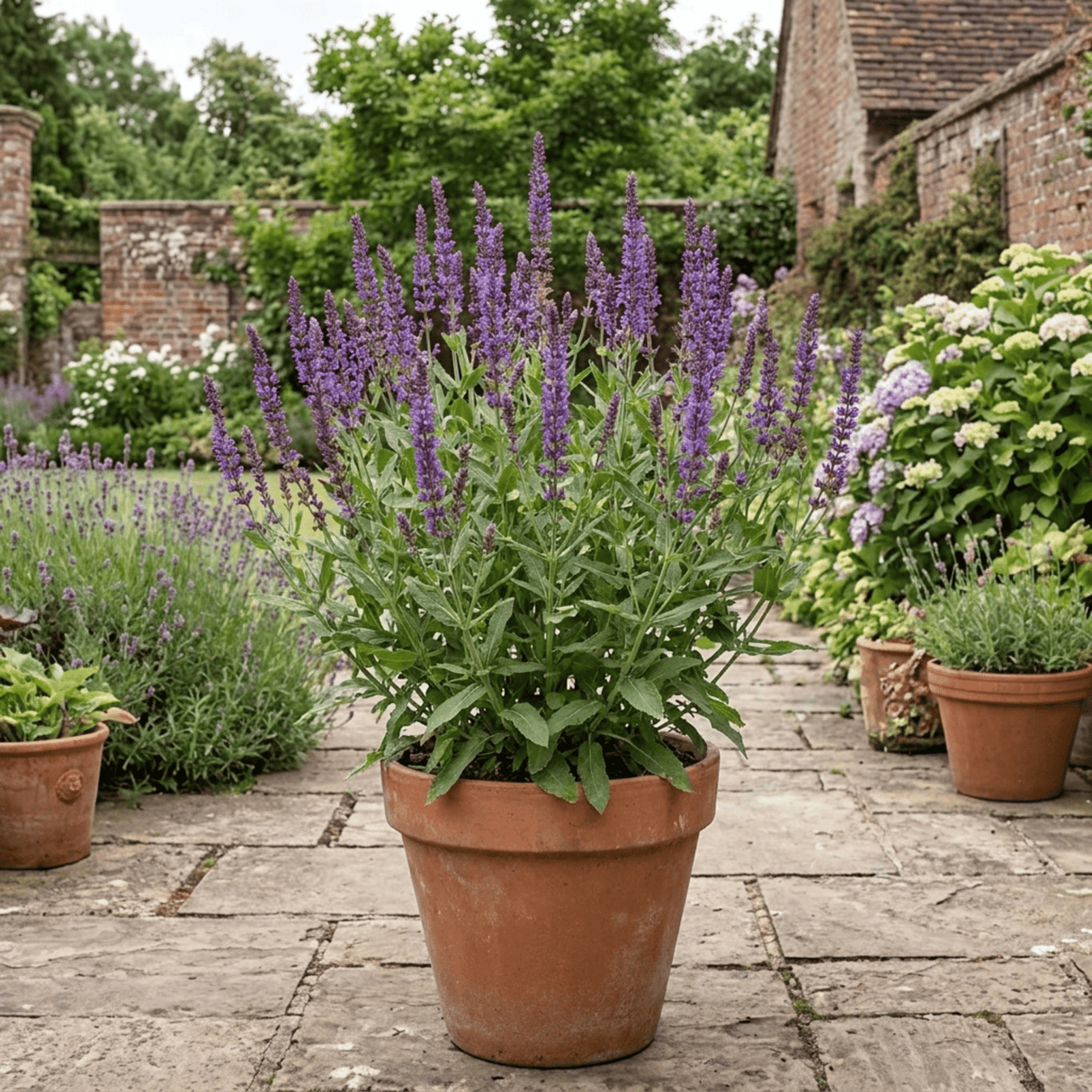 1 Salvia East Friesland Perennial Plant, Bee Friendly Purple Flowers, Garden Ready, 17cm/2L Root Ball - Frankton's