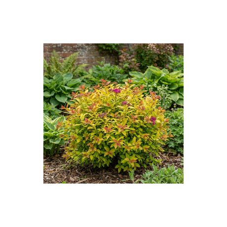 1 Spiraea Goldflame Plant, Hardy Japanese Spirea Flowering Shrub, Garden Ready, 17cm Root-Ball - Frankton's
