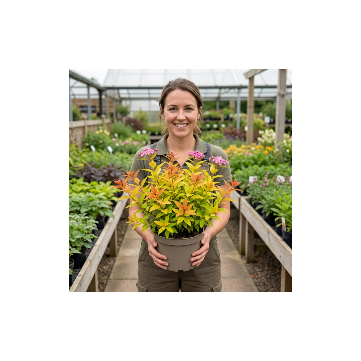 1 Spiraea Goldflame Plant, Hardy Japanese Spirea Flowering Shrub, Garden Ready, 17cm Root-Ball - Frankton's