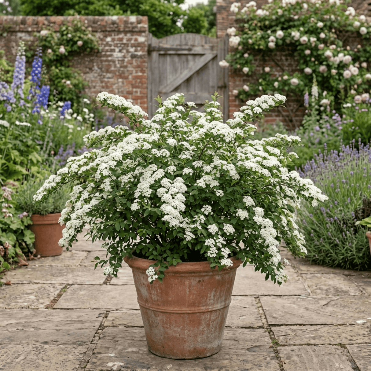 1 Spiraea Snowmound Plant, Outdoor White Flowering Hardy Compact Shrub, Bee Friendly, 2 Litre Root-Ball - Frankton's
