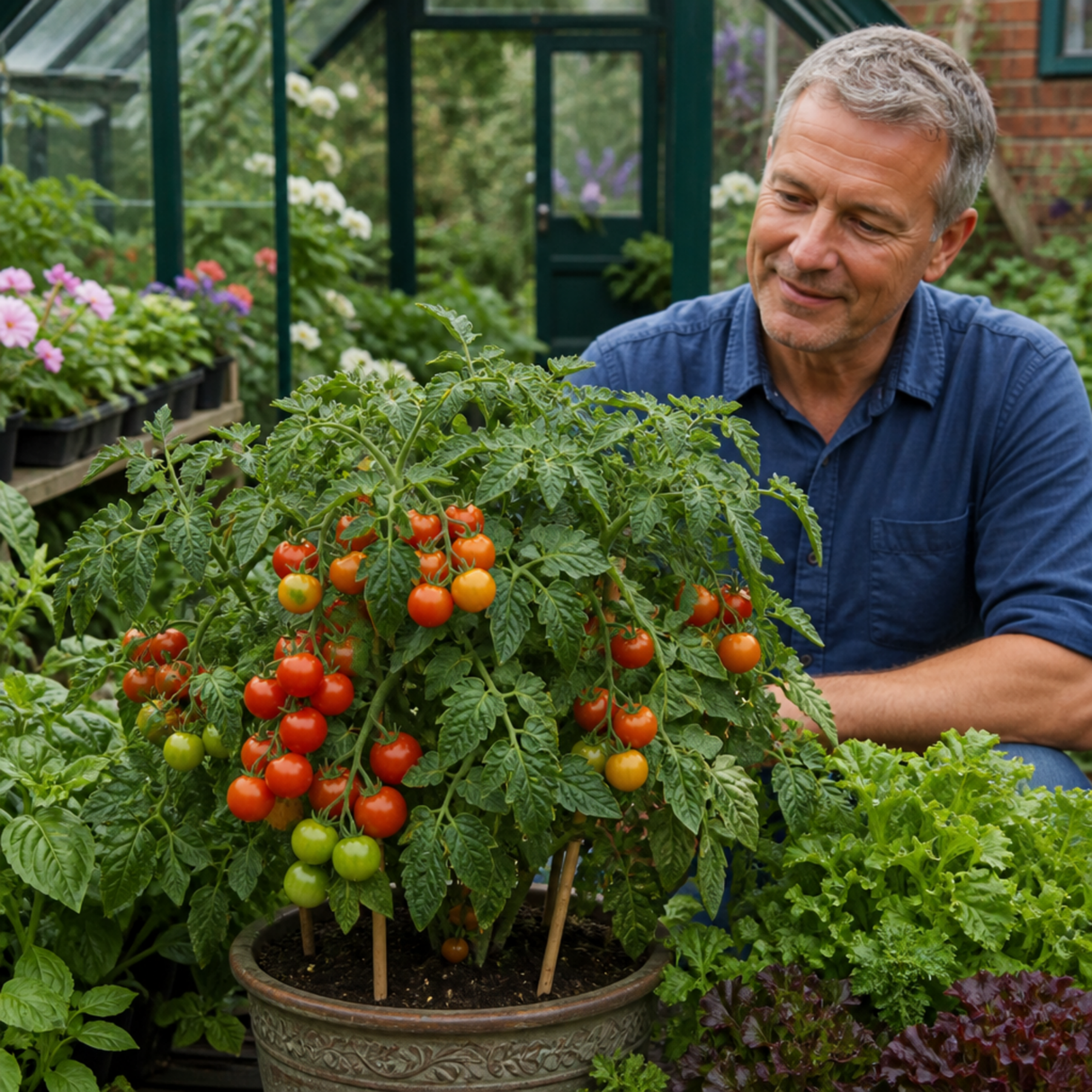 1 Summerlast Tomato Plant, Fresh & Live, Outdoor Garden Ready, Grow Your Own Tomatoes, 2Ltr Root-Ball - Frankton's