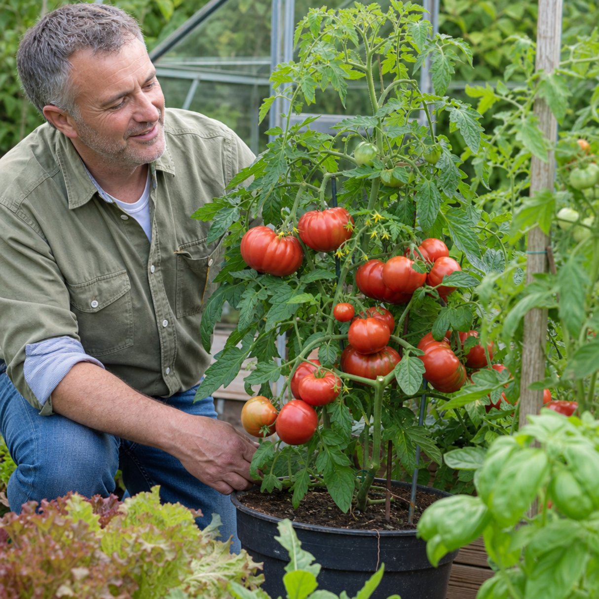 1 Supersteak Beefsteak Tomato Plant, Large High Yield Hardy Outdoor Garden Ready, 2 Litre Root Ball - Frankton's