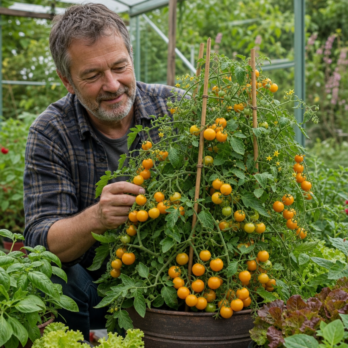 1 Sweet Million Cherry Tomato Plant, Prolific High Yield Vine, Outdoor Garden Ready, 2 Litre Root-Ball - Frankton's