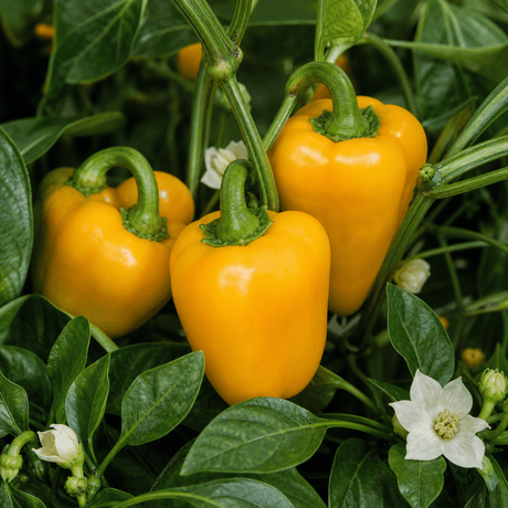1 Sweet Pepper Live Plant, Snack Yellow Variety, Grow Your Own Peppers, Patio Garden Ready, 2 Litre Root Ball - Frankton's