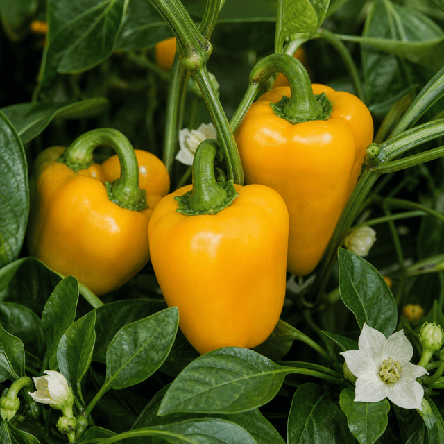1 Sweet Pepper Live Plant, Snack Yellow Variety, Grow Your Own Peppers, Patio Garden Ready, 2 Litre Root Ball - Frankton's
