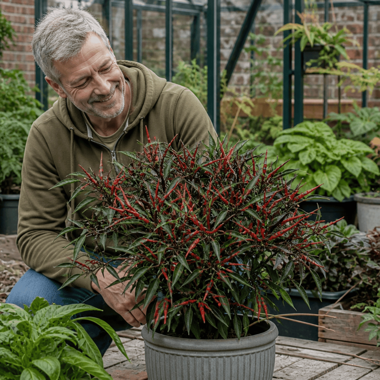 1 Thai Dragon Chilli Pepper Plant, Live Hot Pepper, Grow Your Own Chillies, 2Ltr Root Ball - Frankton's