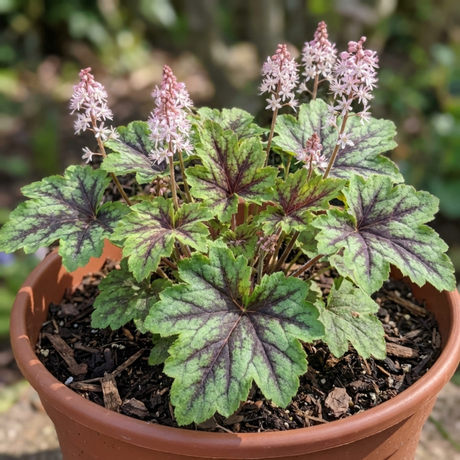 1 Tiarella Angel Wings Foam Flower Plant, Hardy Shade Loving Perennial, 2 Litre Root Ball - Frankton's