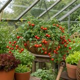 1 Tumbling Tom Red Cherry Tomato Plant, Outdoor Patio Trailing Garden Ready, 2 Litre Root Ball - Frankton's