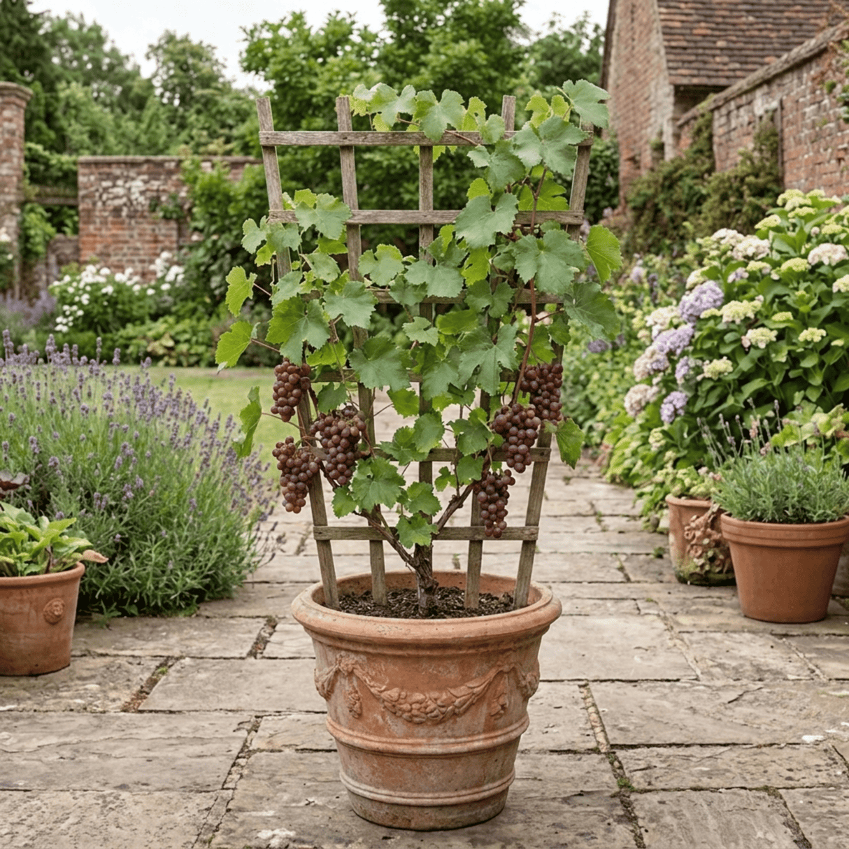 1 Vitis Strawberry Wine Grape Vine Plant, Hardy Outdoor Garden Ready, 3 Litre Root-Ball - Frankton's