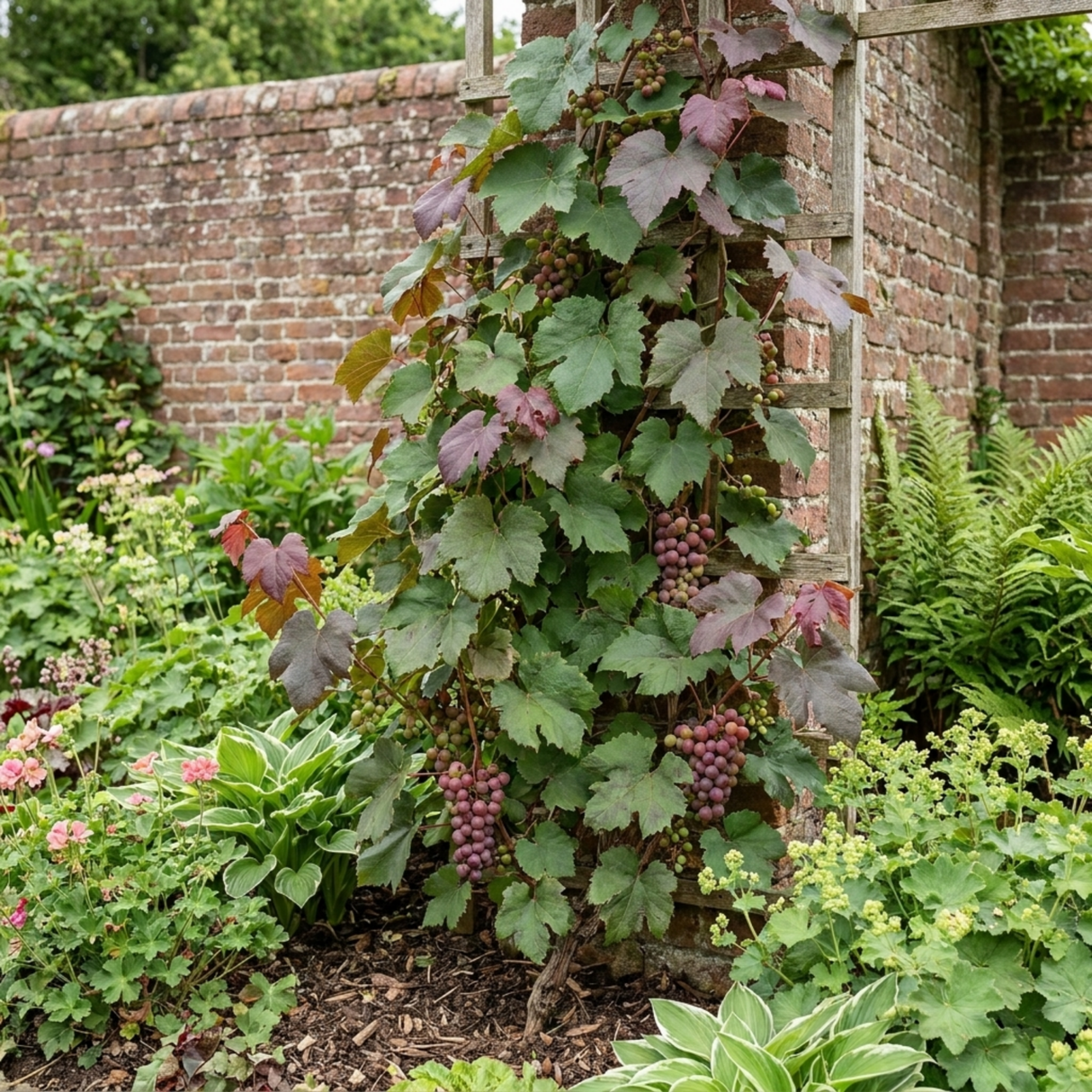 1 Vitis Strawberry Wine Grape Vine Plant, Hardy Outdoor Garden Ready, 3 Litre Root-Ball - Frankton's