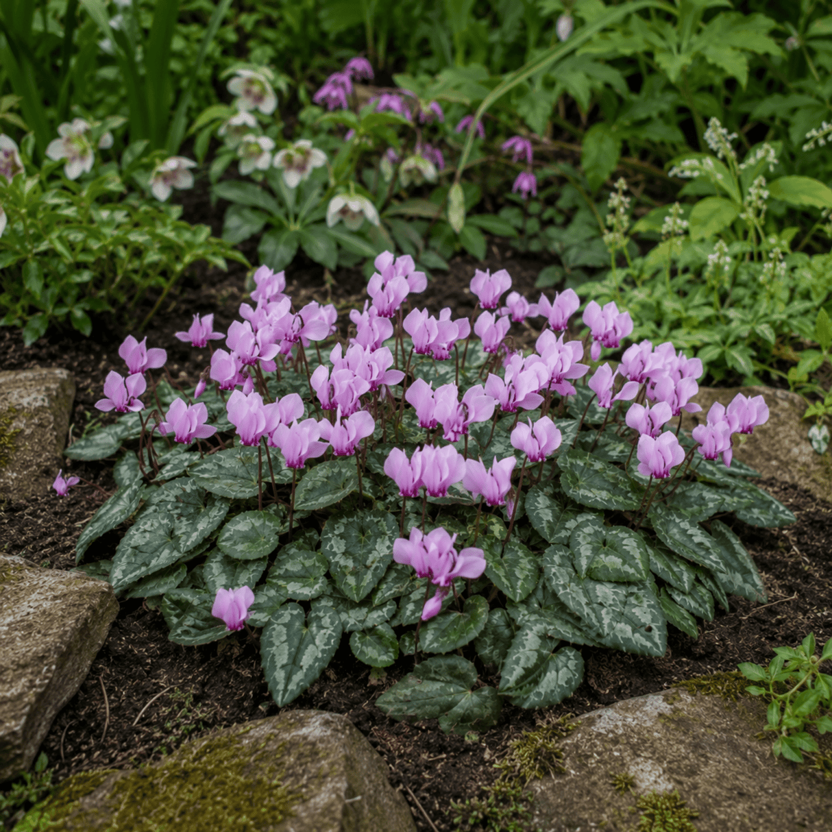 3 Hardy Cyclamen Hederifolium, Autumn Flowering, 9cm Pots - Frankton's