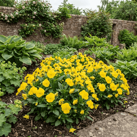 3 Pansy Delta Pro Clear Yellow Plants, Frost Hardy Winter & Spring Flowering, 3Ltr Root-Ball - Frankton's