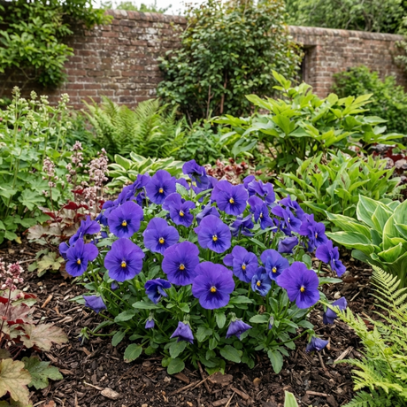 3 Pansy Delta Pro Marina Plants, Hardy Winter & Spring Flowering Pansies, 3 Litre Root Ball - Frankton's
