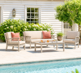 Repton Classic Lounge Wooden Garden Furniture Set - Grey