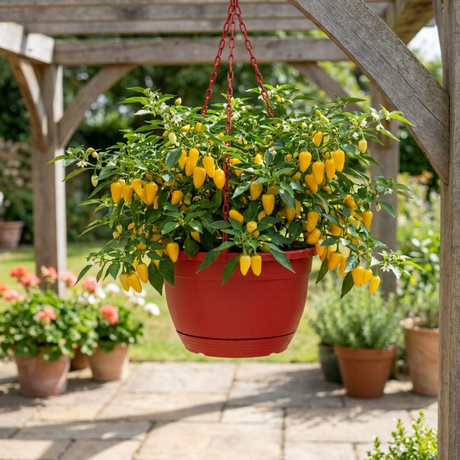 Chilli Pepper 25cm Hanging Basket, Peppers from Heaven, Pots - Frankton's