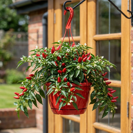 Chilli Pepper Plants, Peppers from Heaven Red, 25cm Pots - Frankton's