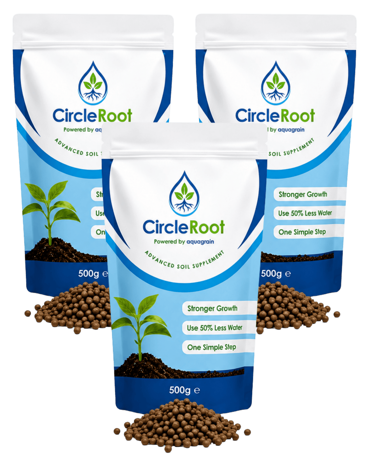 CircleRoot Advanced Soil Enhancer - Use 50% Less Water, 500grm Pouch - Frankton's