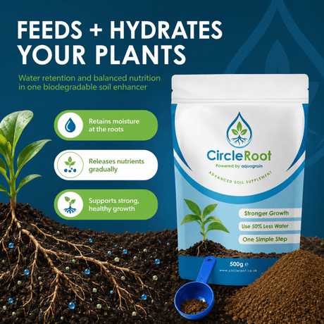 CircleRoot Advanced Soil Enhancer - Use 50% Less Water, 500grm Pouch - Frankton's