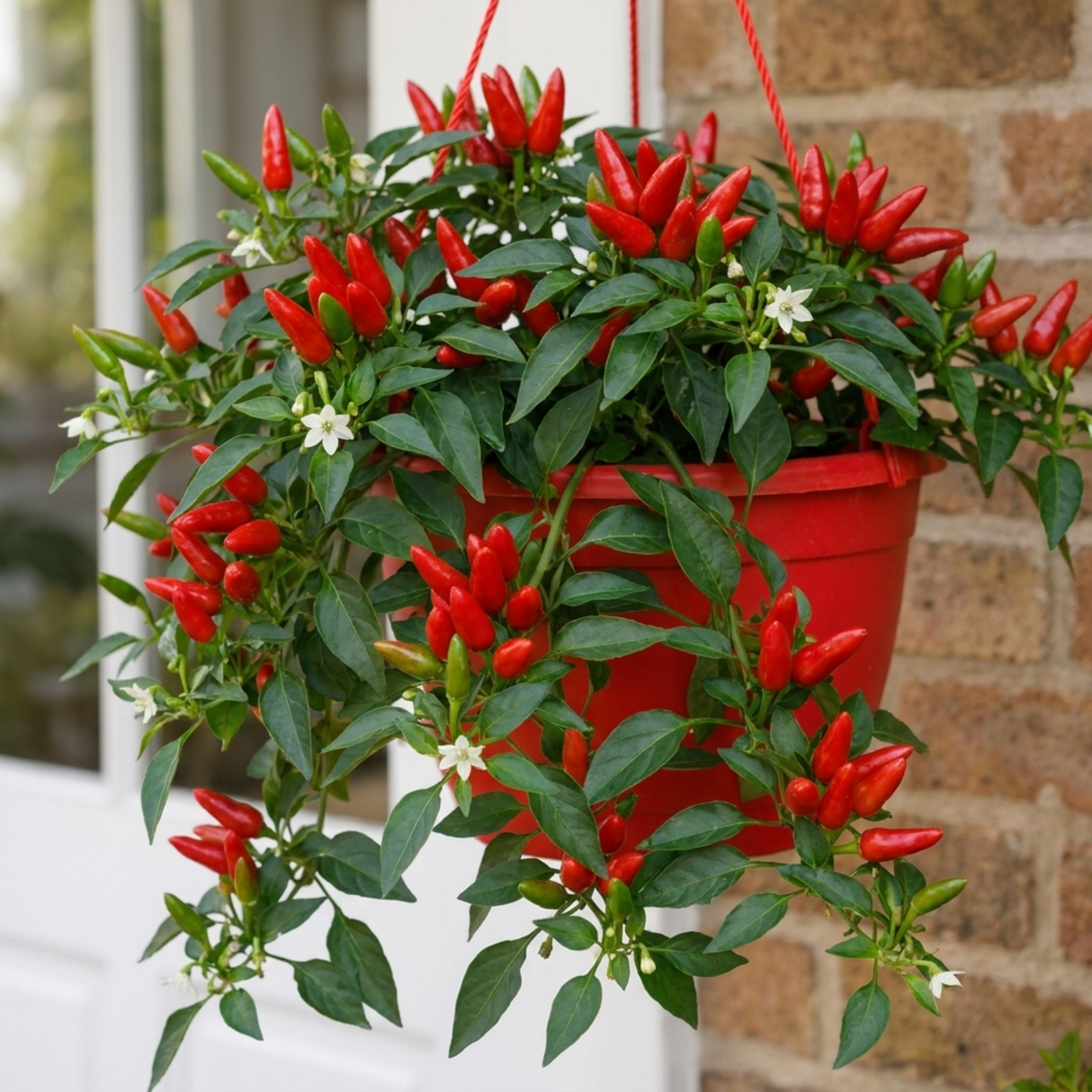Chilli Pepper Plants, Peppers from Heaven Red, 25cm Pots