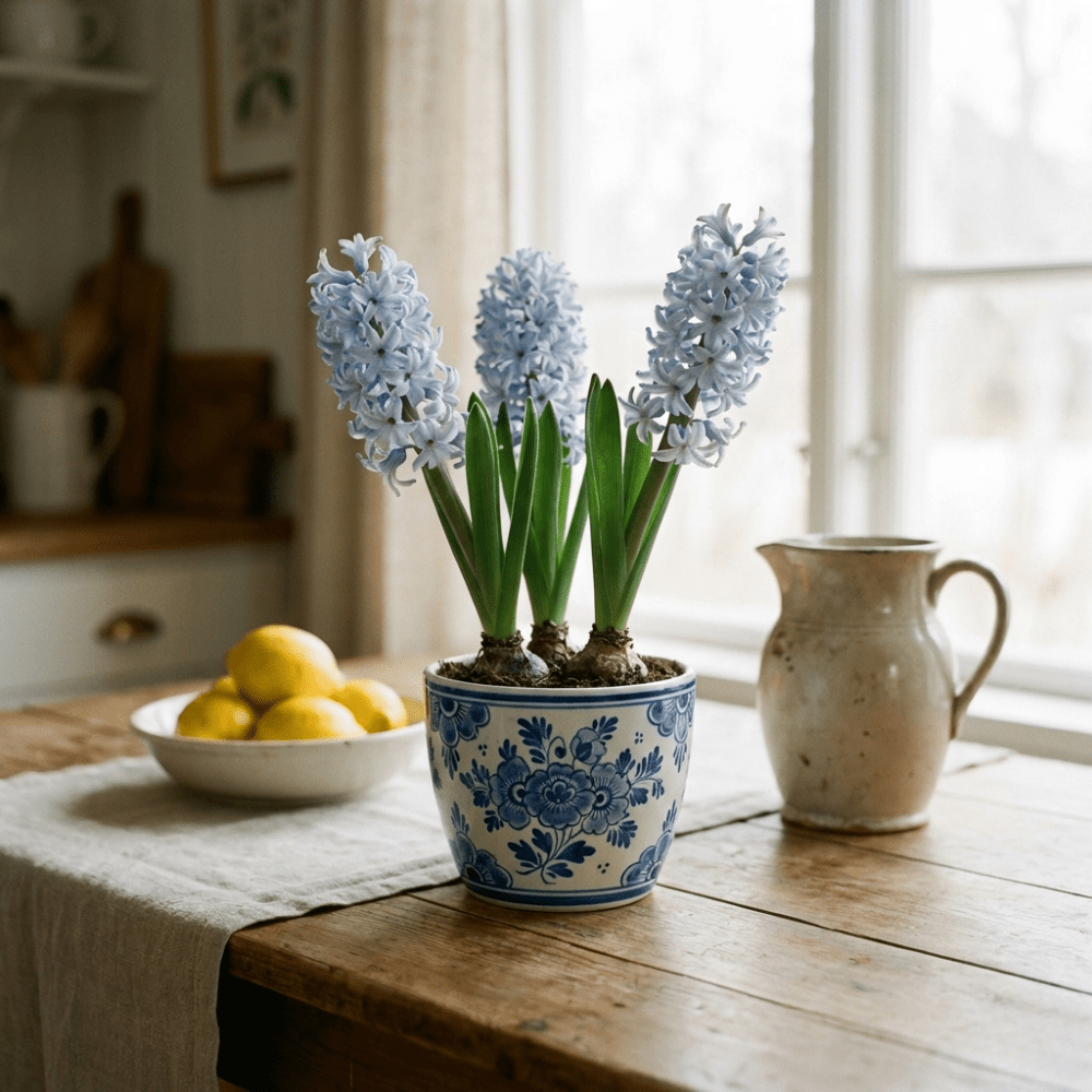 Light Blue Hyacinth Plants in Pots – 3 x 1 Litre Pots (9 Flowering Bulbs) - Frankton's