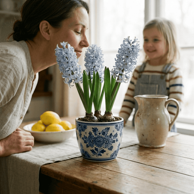 Light Blue Hyacinth Plants in Pots – 3 x 1 Litre Pots (9 Flowering Bulbs) - Frankton's